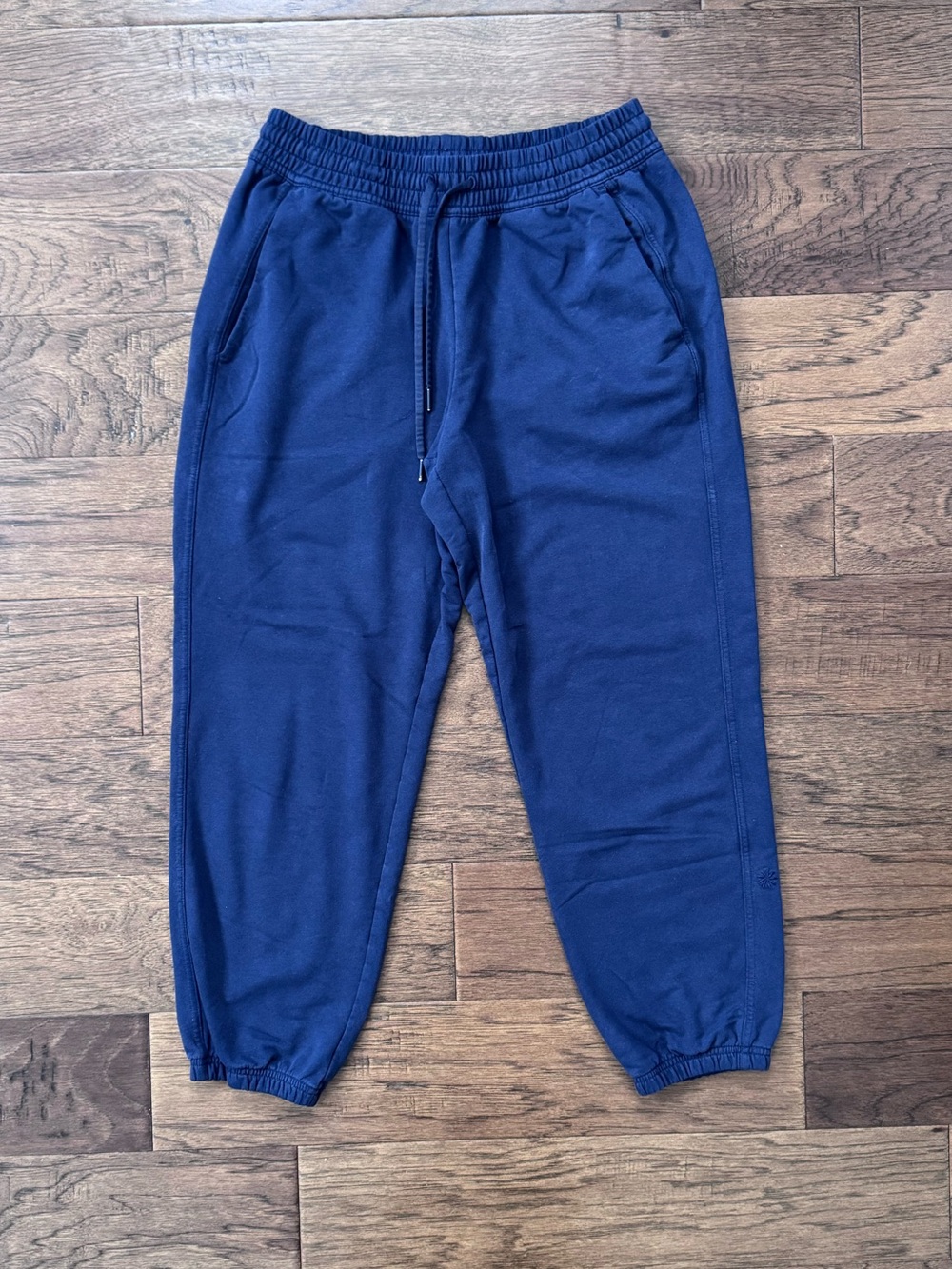 GUC Athleta Retroterry Mid Rise Jogger Navy Blue Small Petite